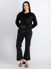 Womens Solid Round Neck Tracksuit